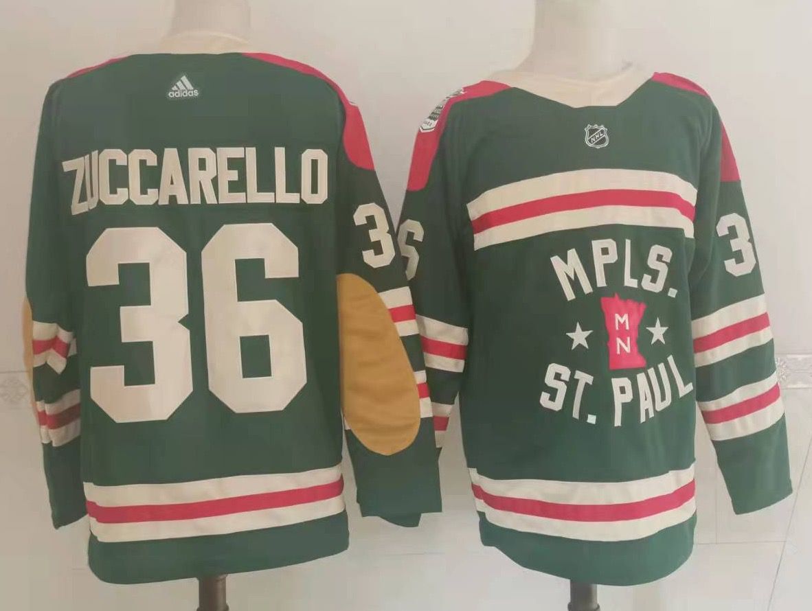 Men Minnesota Wild #36 Zuccarello Green Classic Edition 2022 Adidas NHL Jersey